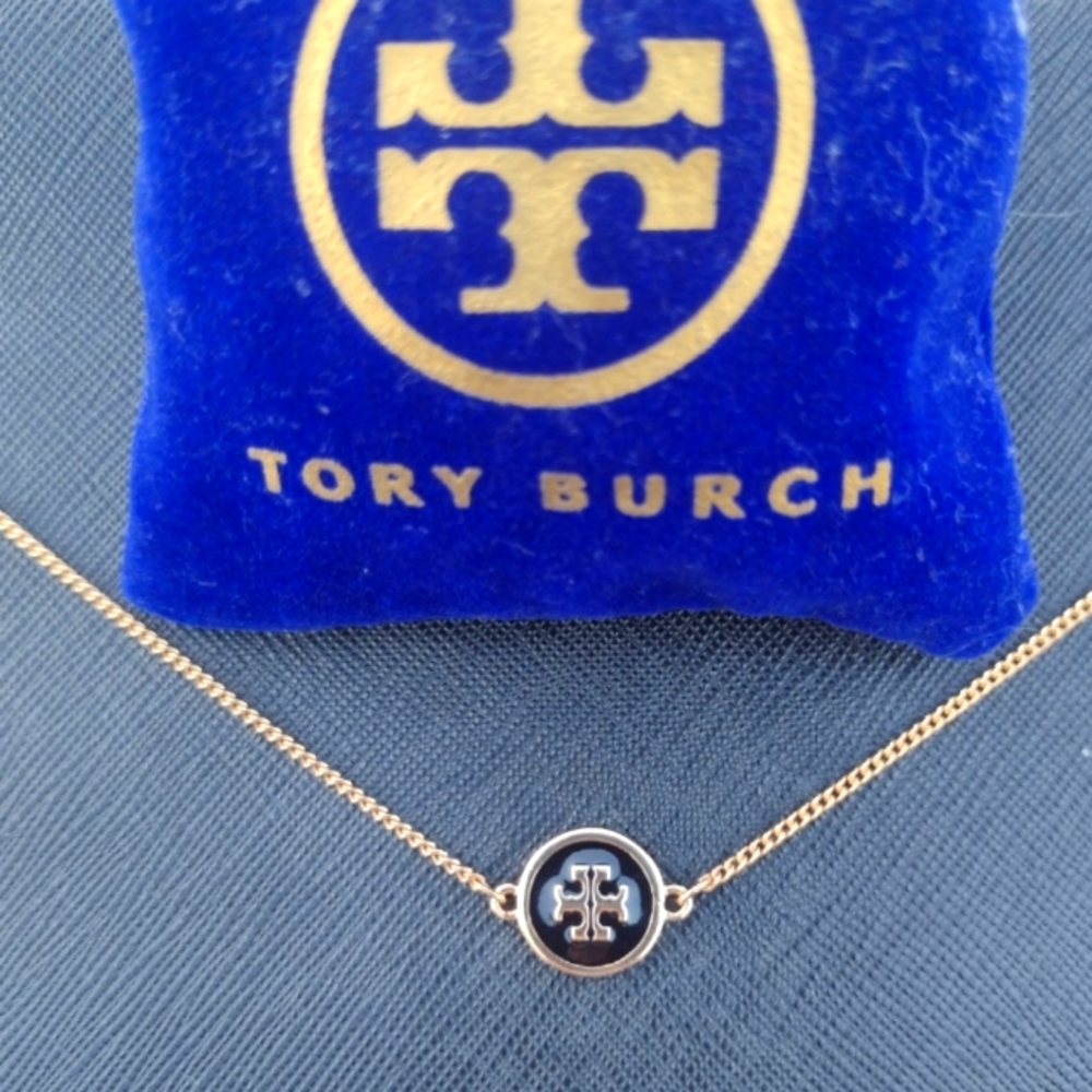 Tory Burch Gold and Navy Pendant Necklace Bundle & Save.NO TAGS NO DUST BAG
